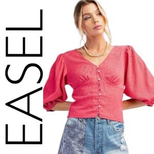 215:  EASEL NWT TOP CORAL PINK (GG4)